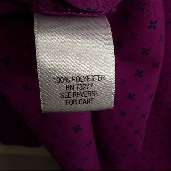 Croft & Barrow Women’s Purple Flowy Blouse Elegant Size XL GUC - Picture 5 of 6